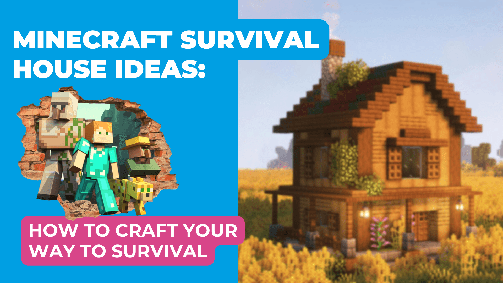 Minecraft  How to Build a Medieval Survival House 